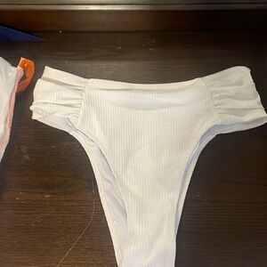 White HR SHEIN bathing suit bottoms